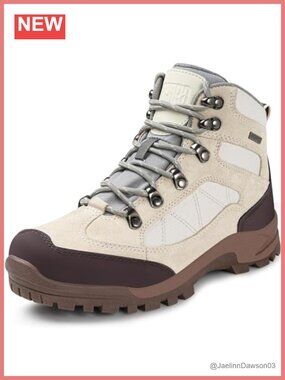 Waterproof Ankle Support Hiking Boots Non-Slip Backpacking Shoes for Women